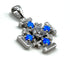Sterling Silver with Opal Jerusalem Cross Pendant